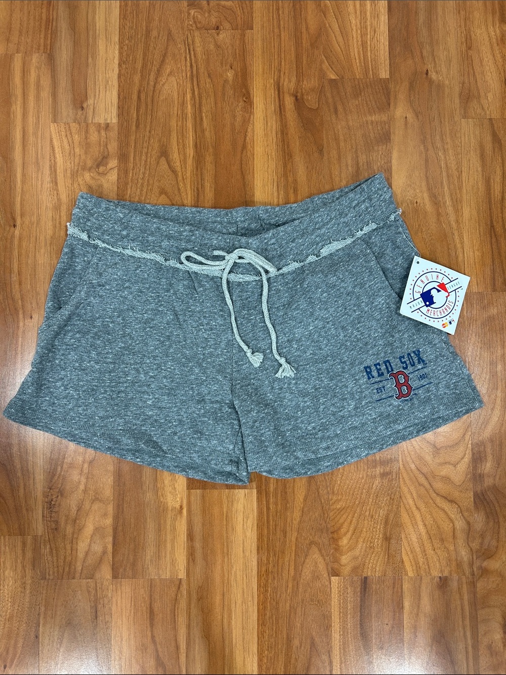 Red Brand Gray Athletic Lounge Shorts with Red Sox Logo